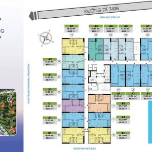 Mặt bằng tầng điển hình Bcons Sala