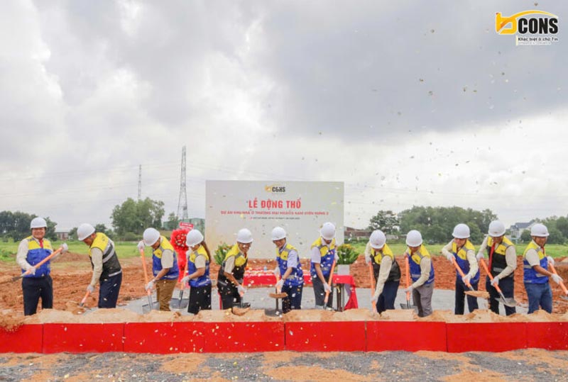Tập đoàn Bcons động thổ khu nhà ở thương mại HOÀNG NAM UYÊN HƯNG 2