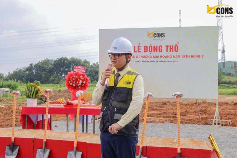 Tập đoàn Bcons động thổ khu nhà ở thương mại HOÀNG NAM UYÊN HƯNG 2