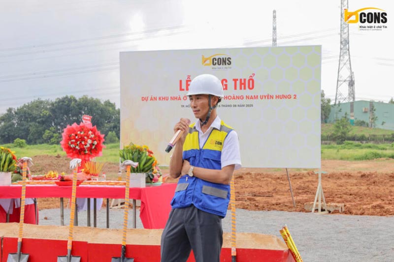 Tập đoàn Bcons động thổ khu nhà ở thương mại HOÀNG NAM UYÊN HƯNG 2