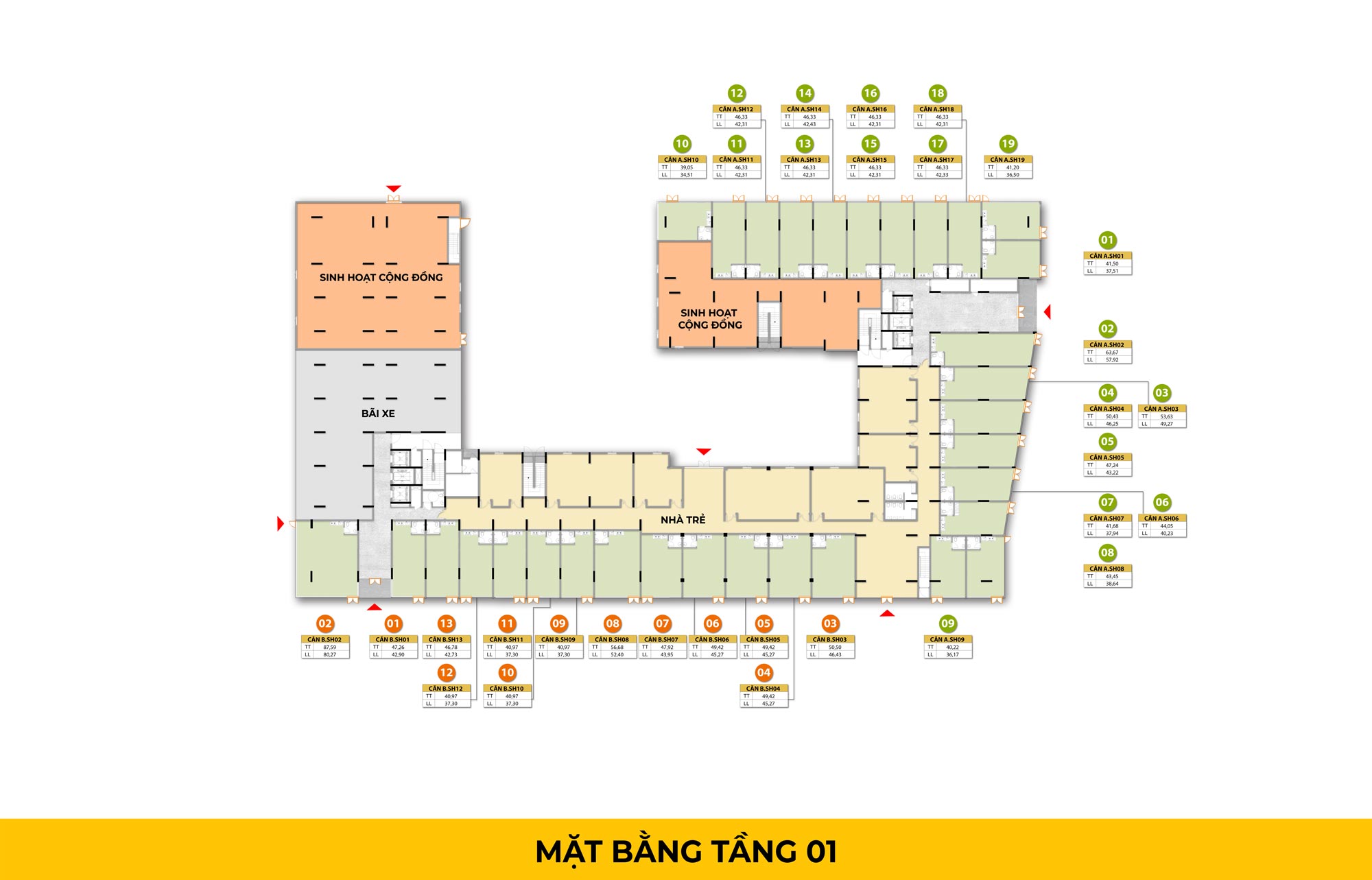 Mặt bằng dự án nhà ở xã hội Bcons