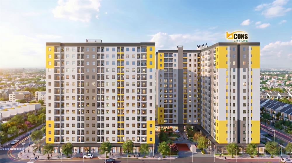 Phối cảnh dự án Nhà ở xã hội Bcons khu Bcons City Life