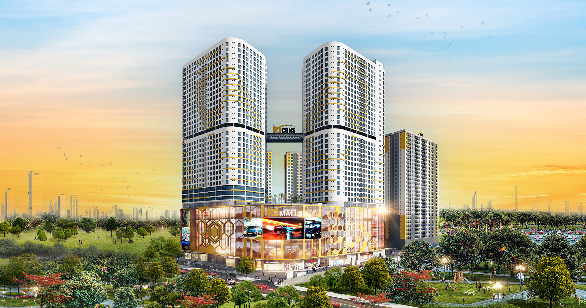 Phối cảnh Bcons Center City