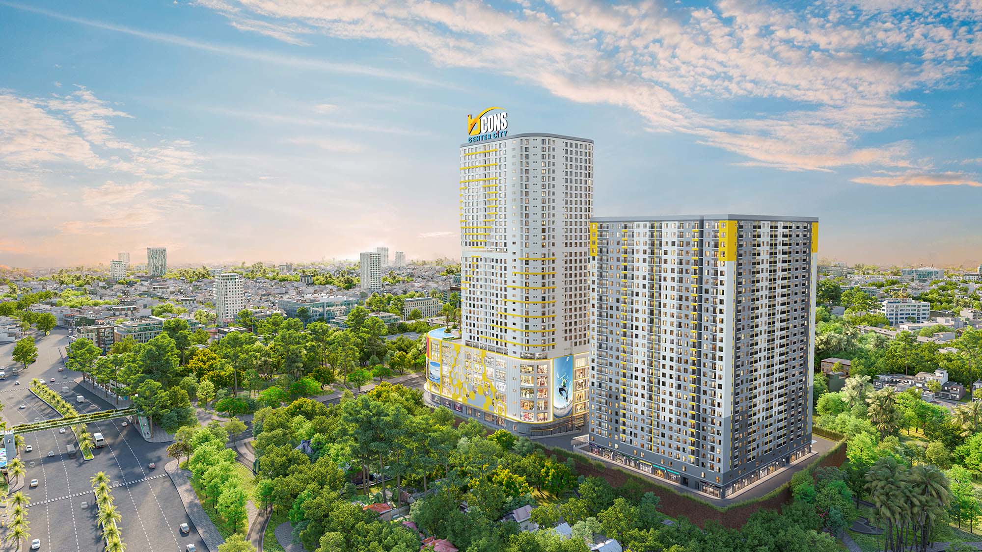Phối cảnh Bcons Center City