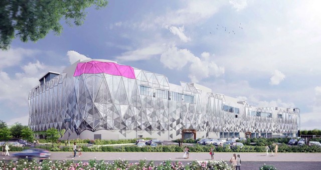 Phối cảnh Aeon Mall Biên Hòa với quy mô 6 tầng cao, 1 tầng hầm với tổng diện tích sàn gần 24,5ha.