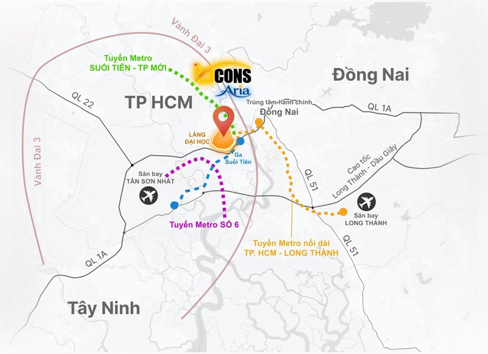 Vị trí Bcos Aria