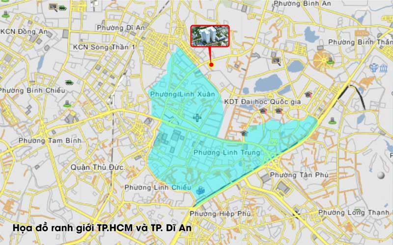 vị trí căn hộ bcons green view