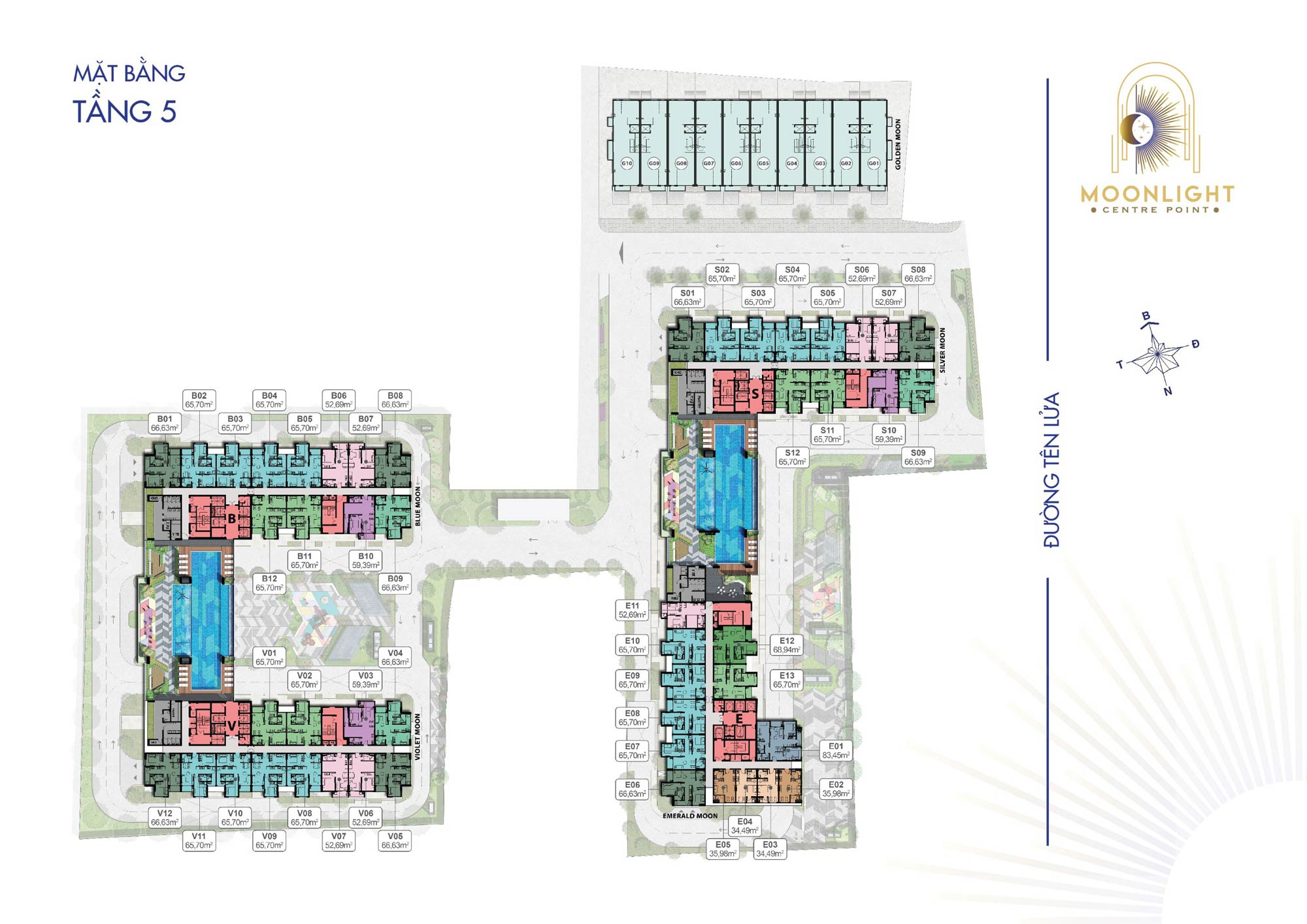 Mặt bằng dự án Moonlight Centre Point