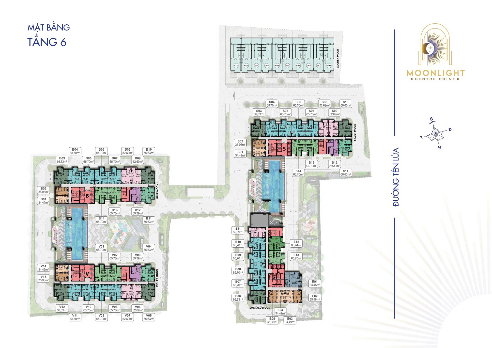 Mặt bằng dự án Moonlight Centre Point