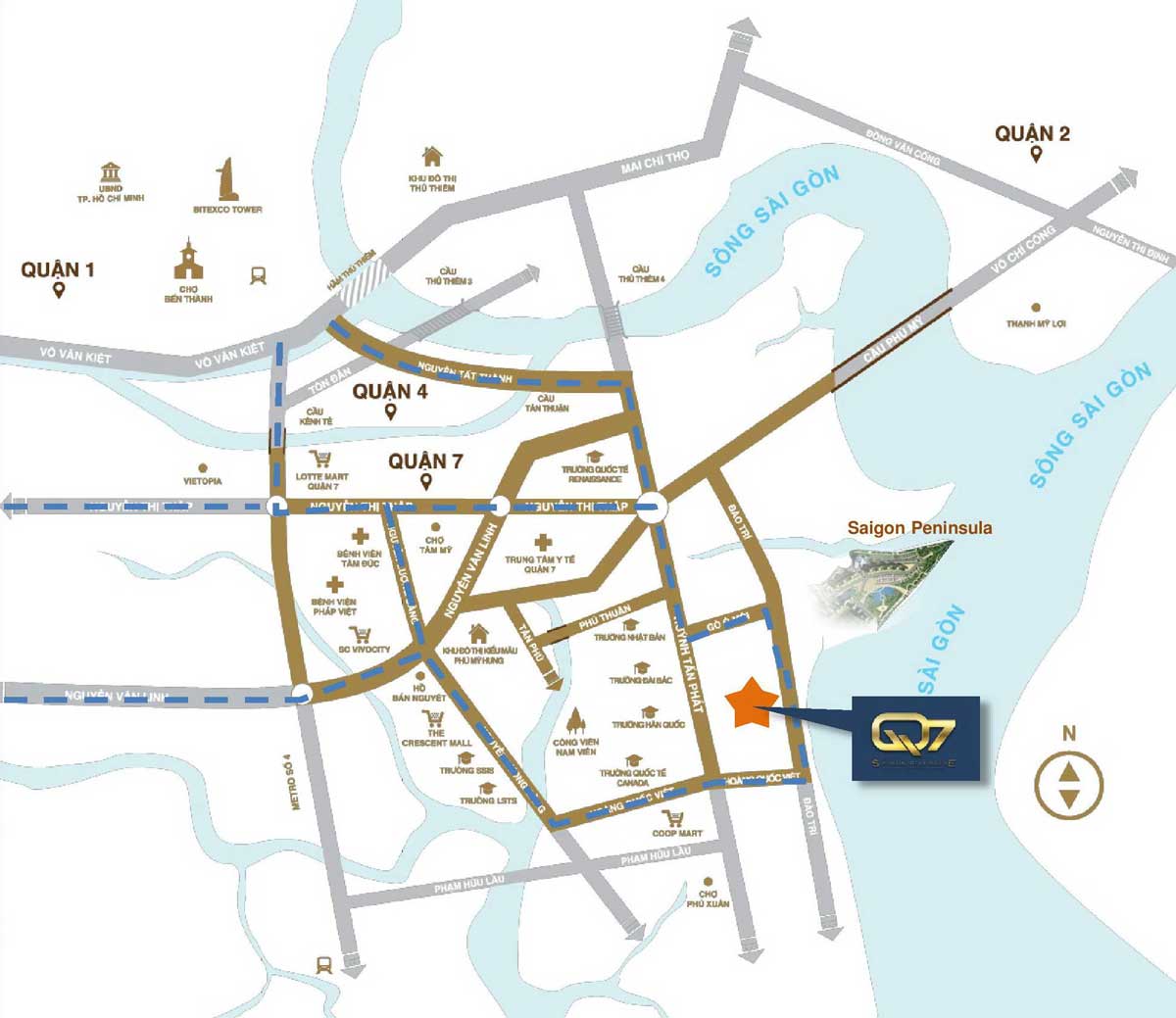 Vị trí Q7 Riverside