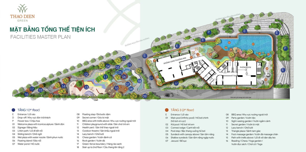tiện ích nội khu nổi trội của dự án thảo điền green