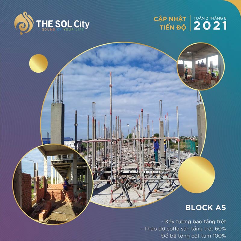 Tiến độ dự án The Sol City tháng 6/2021