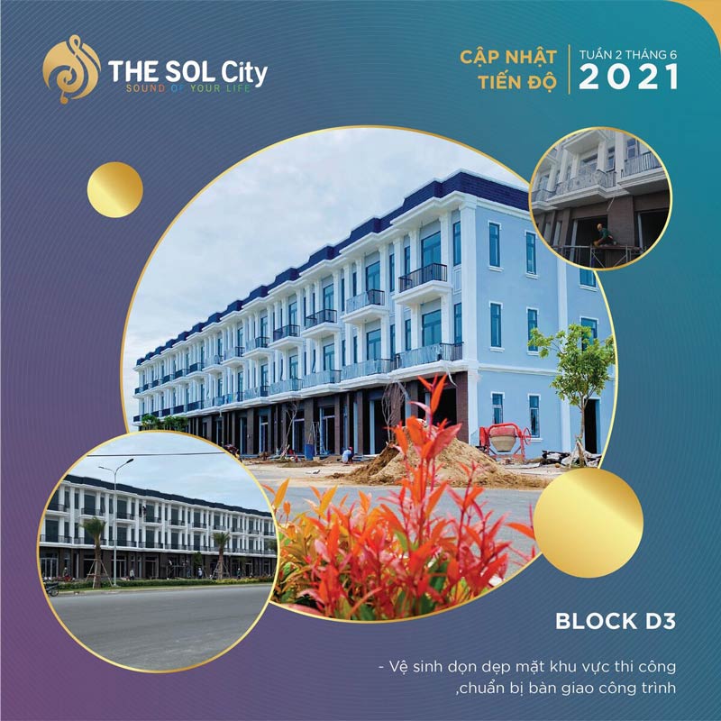 Tiến độ dự án The Sol City tháng 6/2021