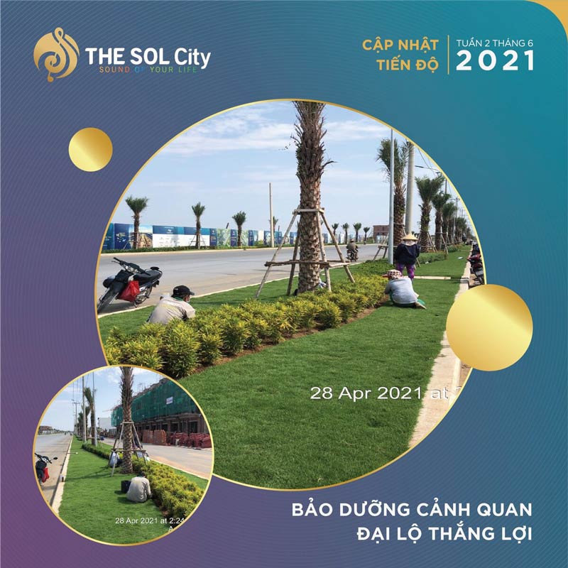 Tiến độ dự án The Sol City tháng 6/2021