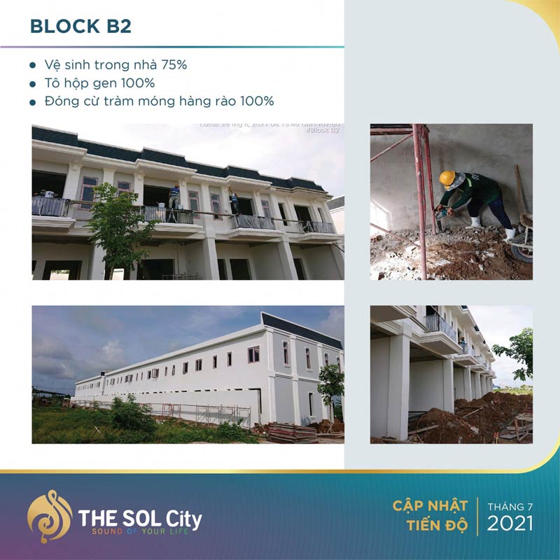 Tiến độ dự án The Sol City tháng 7/2021