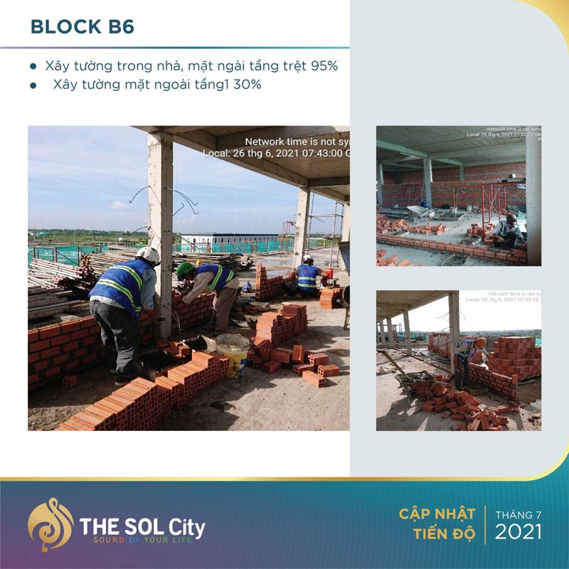 Tiến độ dự án The Sol City tháng 7/2021