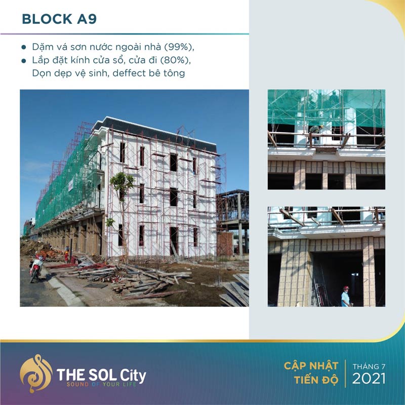 Tiến độ dự án The Sol City tháng 7/2021