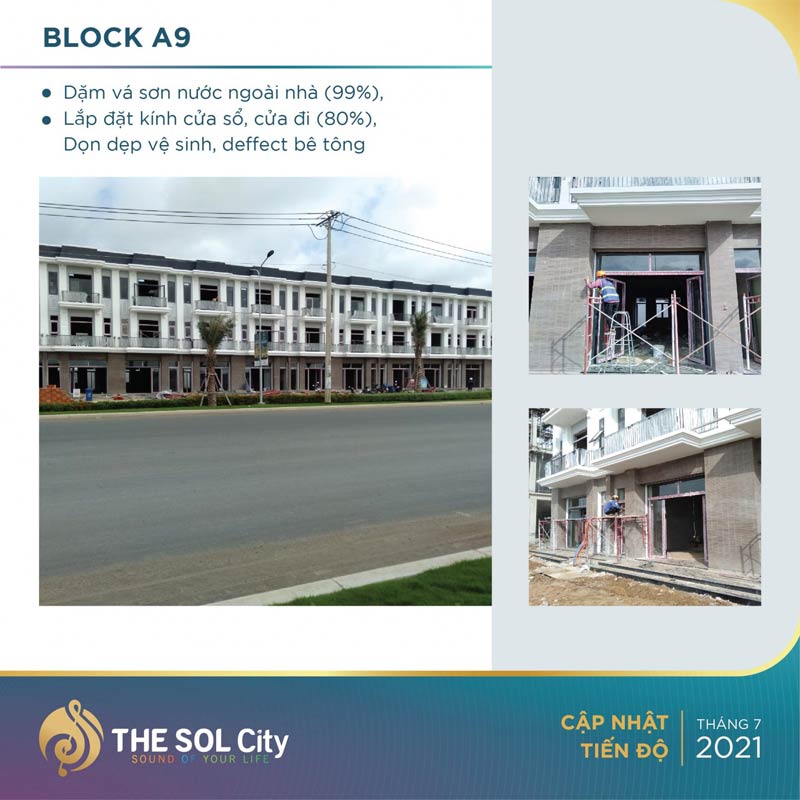 Tiến độ dự án The Sol City tháng 7/2021