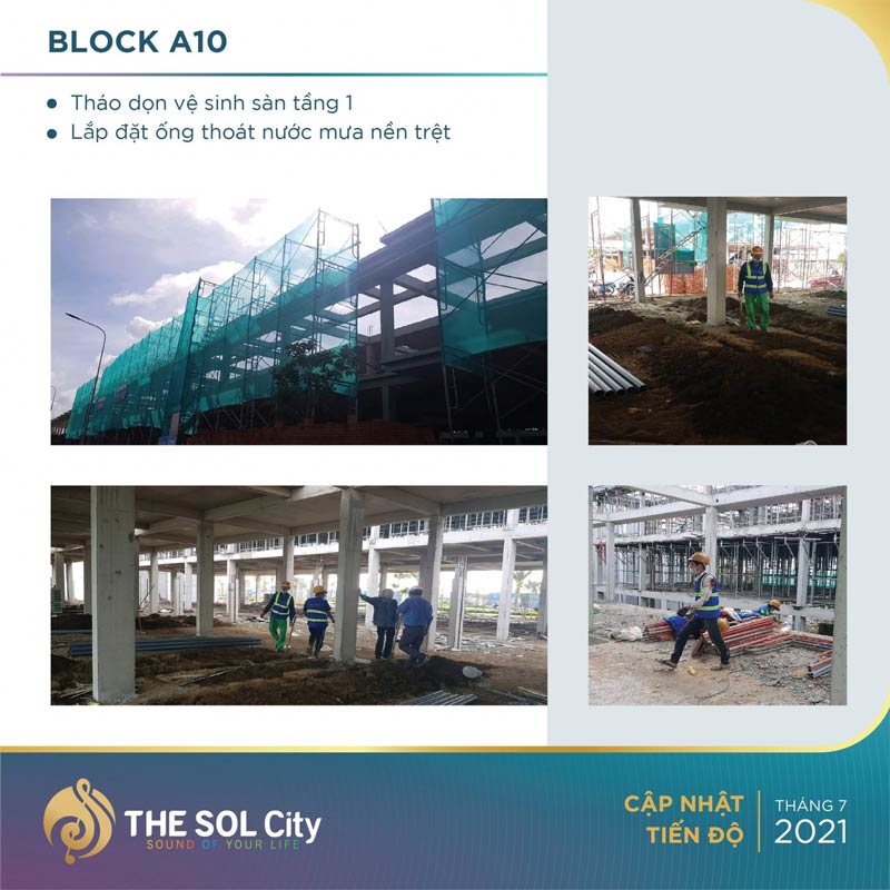 Tiến độ dự án The Sol City tháng 7/2021